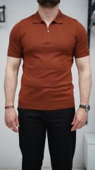 YAKA FERMUARLI TRİKO TSHIRT