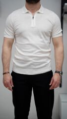 YAKA FERMUARLI TRİKO TSHIRT