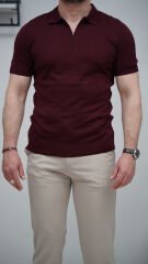 YAKA FERMUARLI TRİKO TSHIRT